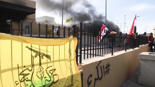 Grupo paramilitar se retira tras enfrentamiento en la embajada de EE.UU. en Bagdad