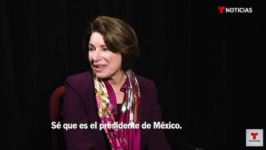 Klobuchar no sabe el nombre del presidente de México