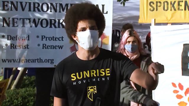Manifestantes exigen a Biden que apoye el New Deal ecológico