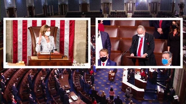 El 117.° Congreso de Estados Unidos presta juramento en medio de la pandemia