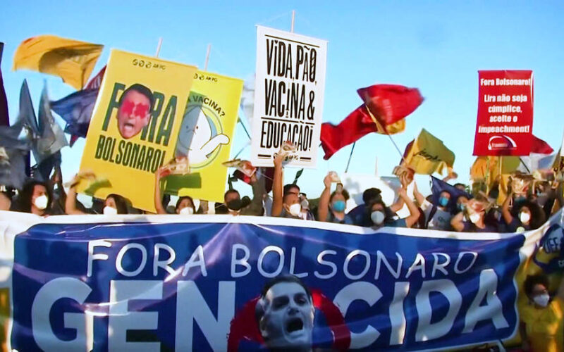 Manifestantes en Brasil piden la destitución de Bolsonaro