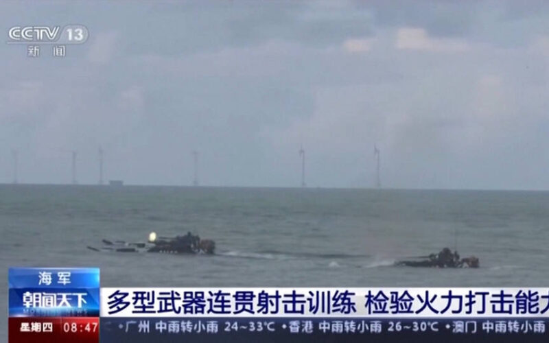 China concluye los ejercicios militares en torno a Taiwán