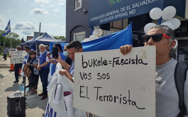 Víctima del régimen de Bukele organiza protesta en Maryland