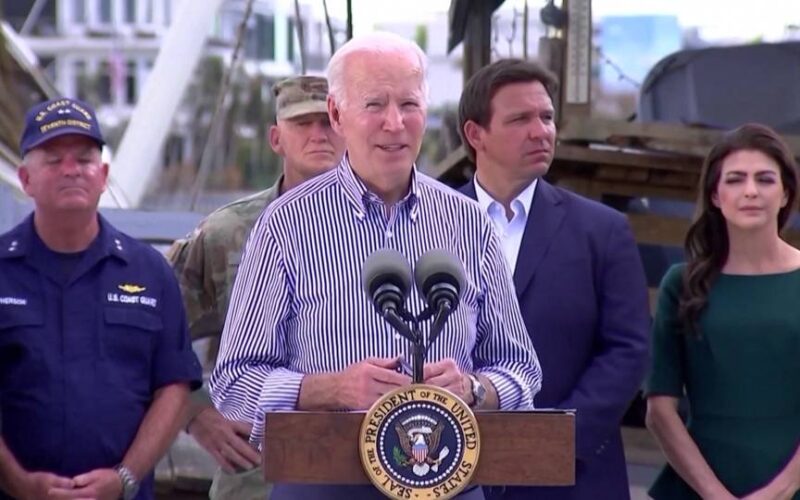 Biden afirma que el cambio climático aumentó el poder destructivo del huracán Ian en Florida
