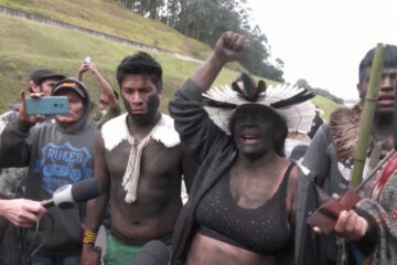 Organizaciones indígenas de Brasil protestan para defender sus derechos