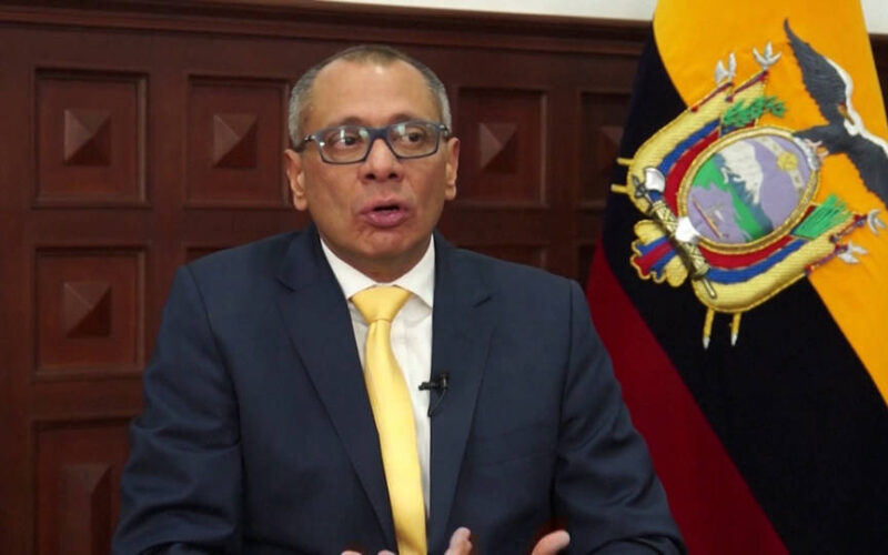 Exvicepresidente de Ecuador en huelga de hambre