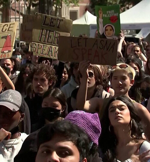 Estudiantes de la Universidad del Sur de California se manifiestan contra decisión de esa casa de estudios