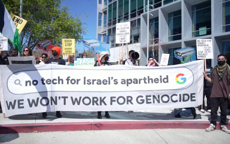Arrestan a trabajadores de Google por protestar contra acuerdo de la empresa con el Gobierno de Israel
