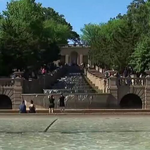 La fuente del parque Malcolm X vuelve a funcionar tras casi una década