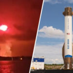 Cohete de Blue Origin explota en la plataforma de lanzamiento durante una prueba de encendido de motores