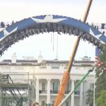 En marcha la construcción para la pelea de la UFC en la Casa Blanca; se avista «La Garra» alzándose en el centro de D.C.
