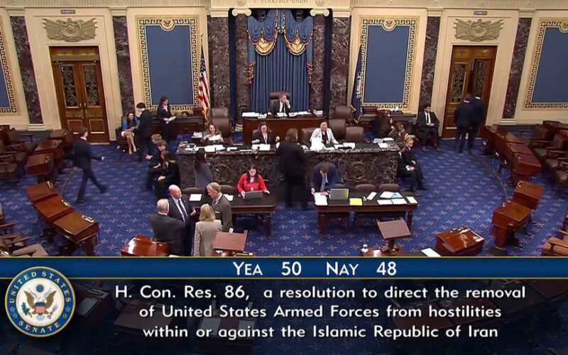 El Congreso de EE.UU. ordena a Trump poner fin a la guerra de EE.UU. contra Irán