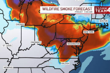 Código morado: Aire muy insalubre afecta el área de D.C. este viernes debido al humo de incendios forestales